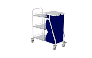 HCS CARRO ROUPA SUJA E LIMPA C/TAMPA EPOXY CRSL001